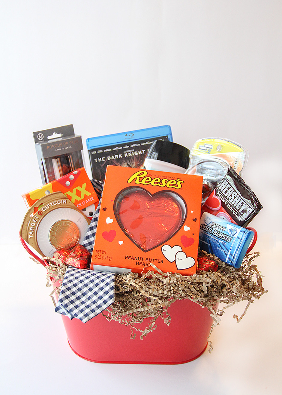 Valentine Gift Basket Ideas
 Valentine s Day Gift Basket For Him Busy Mommy