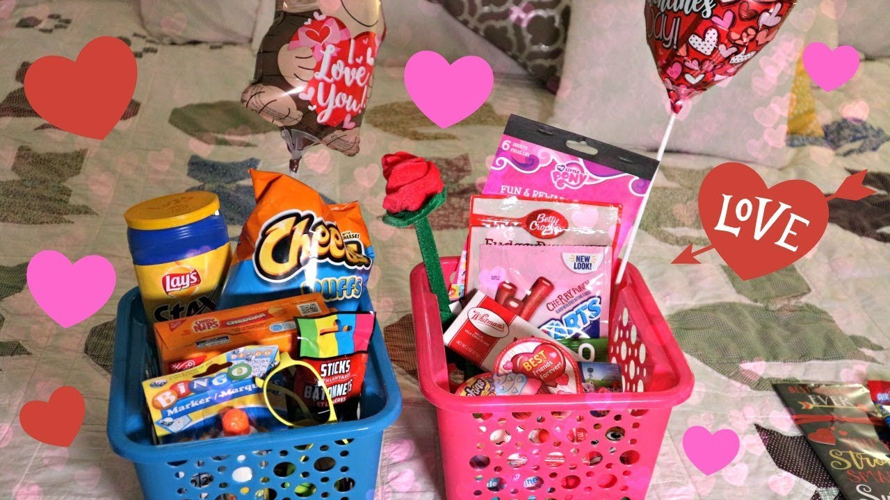 Valentine Gift Baskets Kids
 What I got my kids & hubby for Valentines Day