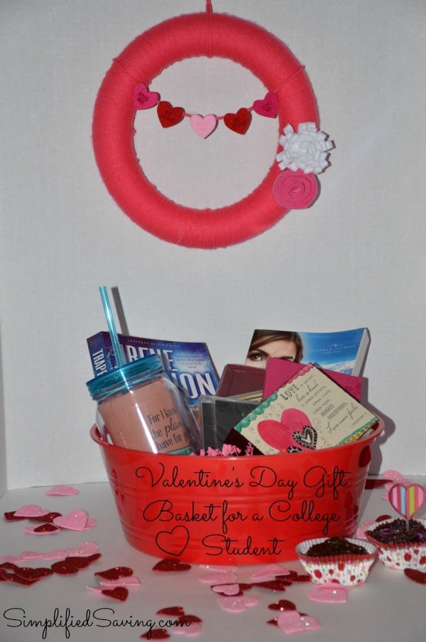 Valentine Gift Ideas For College Students
 Valentine s Day Gift Basket For a College Student Fun