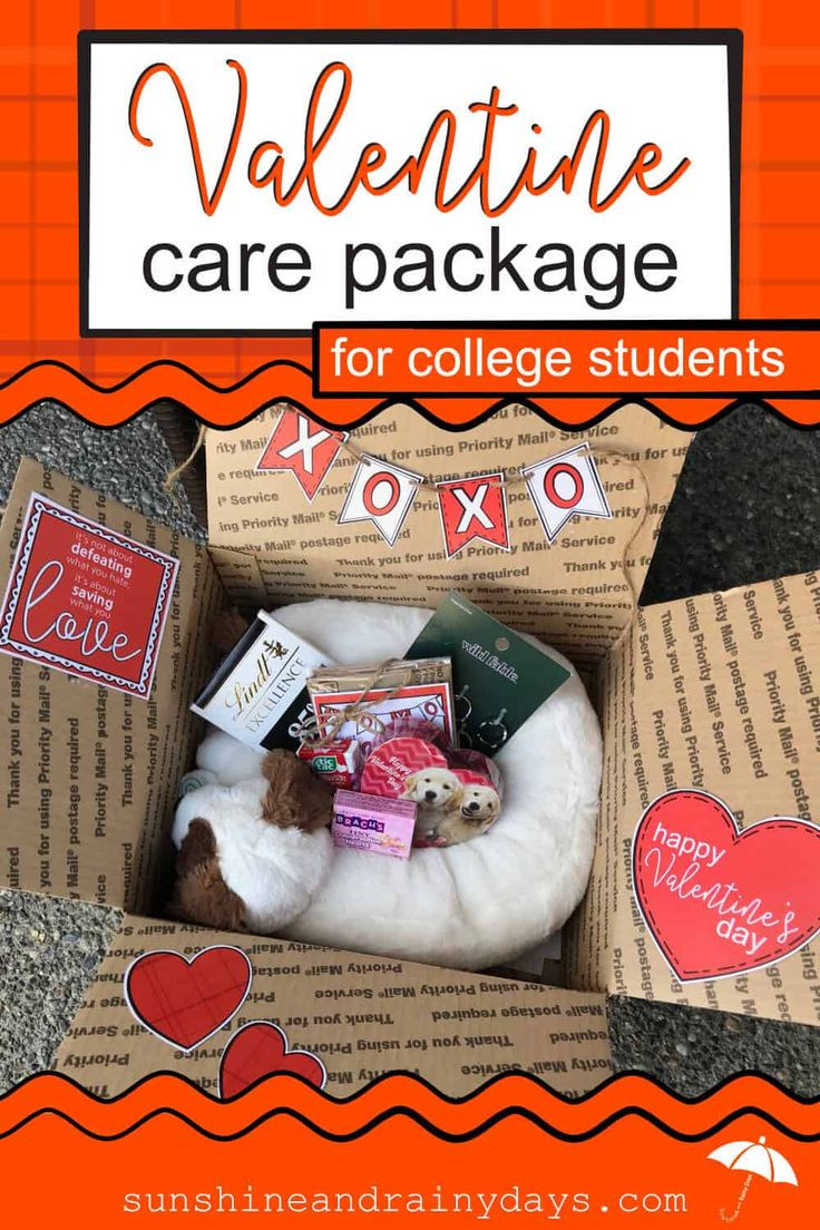 Valentine Gift Ideas For College Students
 Valentine Care Package For College Students