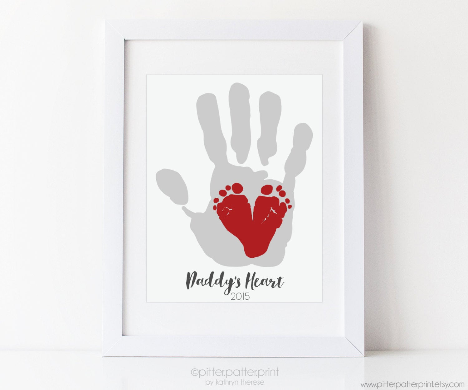 Valentine Gift Ideas For Father
 Valentines Day Gift for New Dad Baby Footprint & Daddy