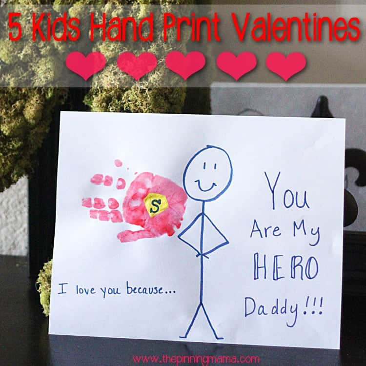 Valentine Gift Ideas For Father
 5 Kids Homemade Hand Print Valentine Ideas