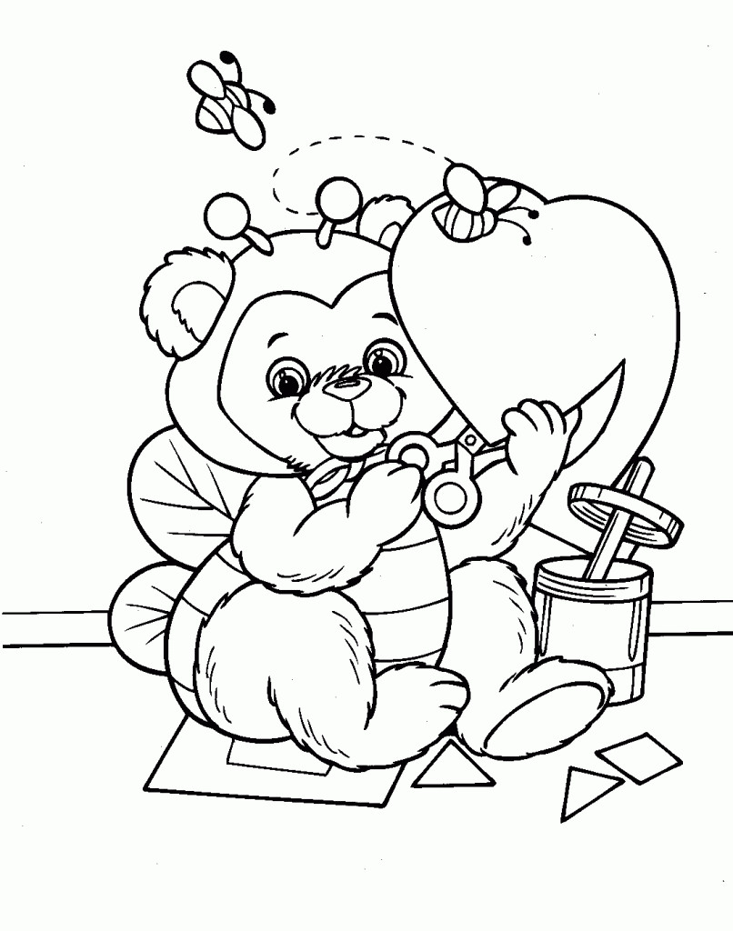 Valentine Printable Coloring Sheets
 Free Printable Valentine Coloring Pages For Kids