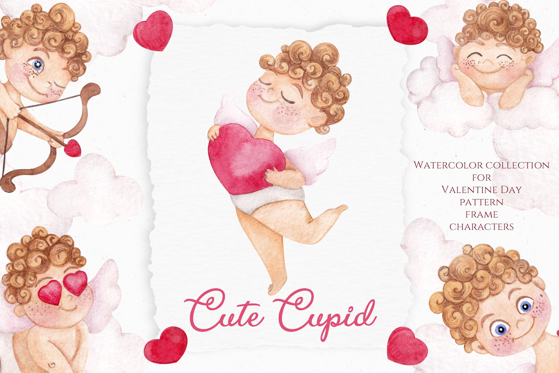 Valentine'S Day Brownies
 Cute Cupid Watercolor Valentine s day By ma i vi