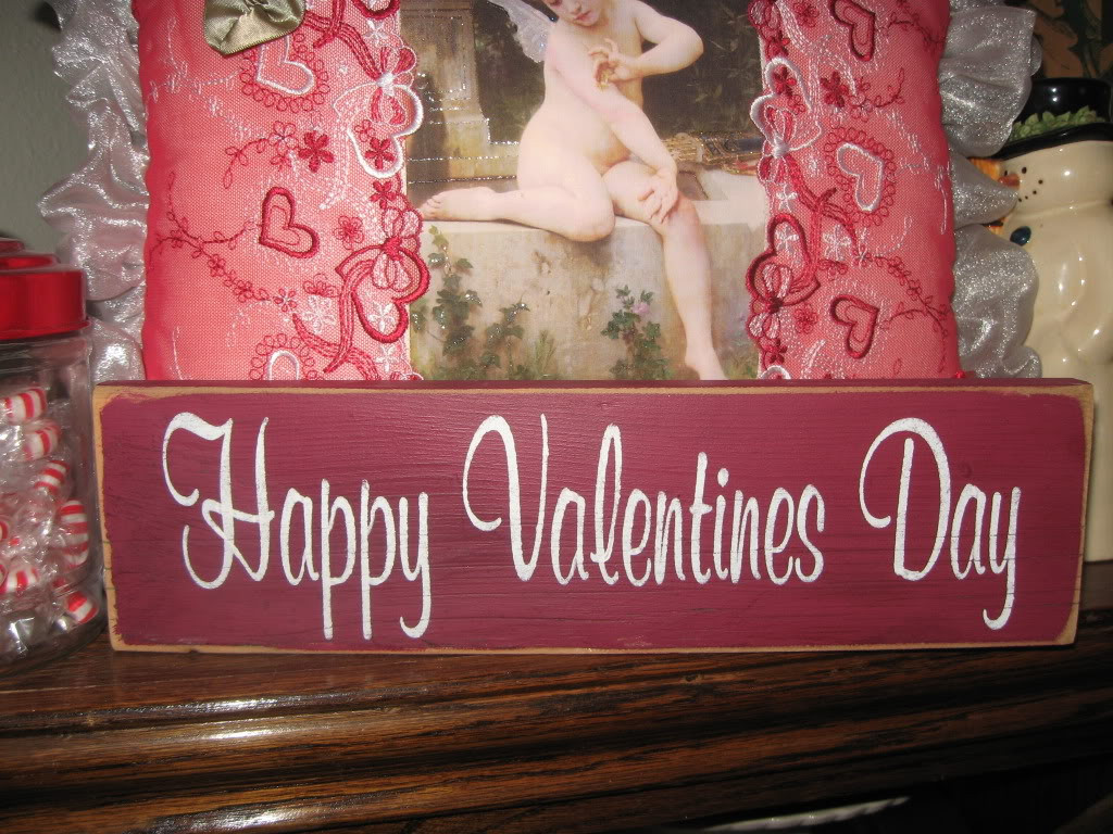 Valentine'S Day Brownies
 Primitive Valentine Sign Happy Valentine s Day Shabby