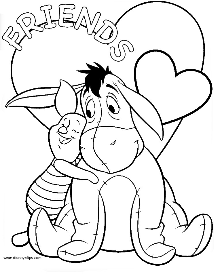 Valentines Coloring Pages For Kids
 Pin on Eeyore
