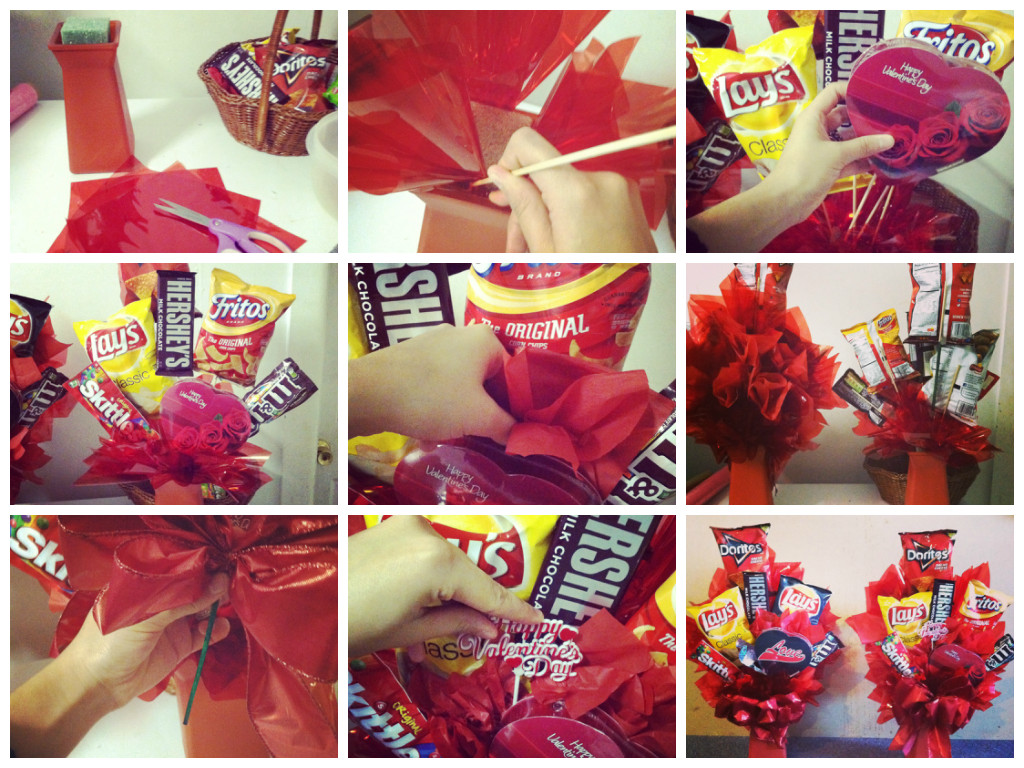 Valentines Day Food Gifts
 Valentine s Day DIY Gifts for Him Junk Food Bouquet I