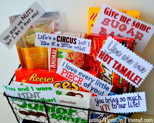 Valentines Day Food Gifts
 Your significant other will love this "sweet" basket
