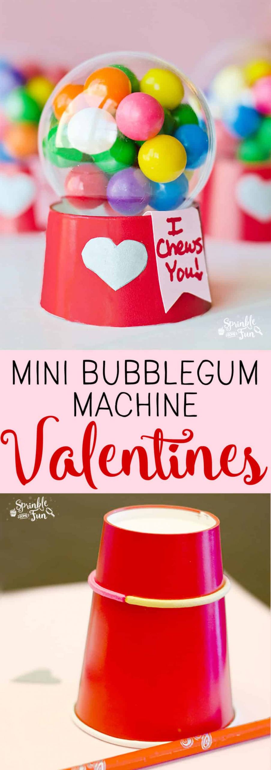 Valentines Gift For Children
 Mini Bubblegum Machine Valentines