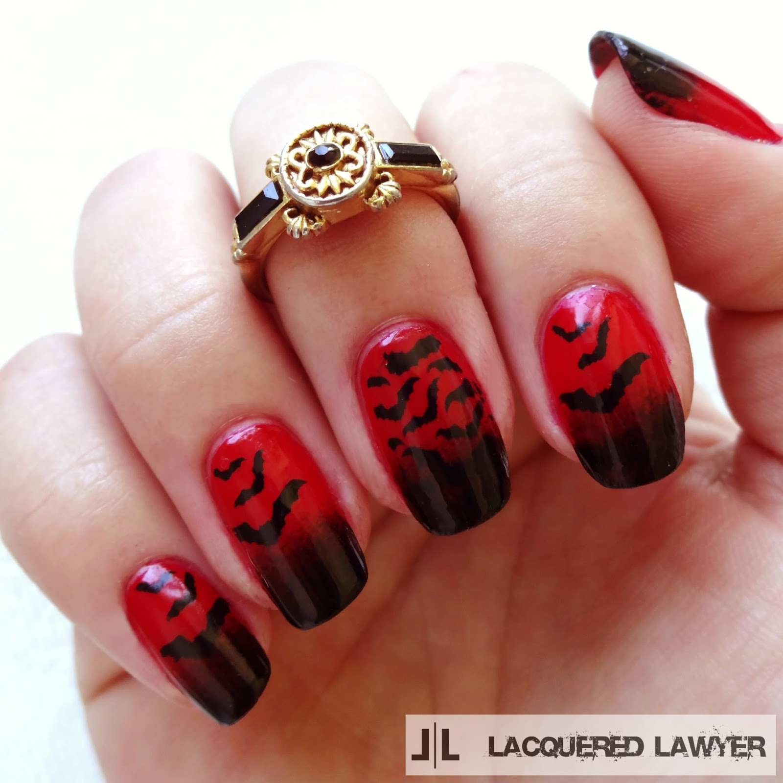 Vampire Nail Art
 Lacquered Lawyer