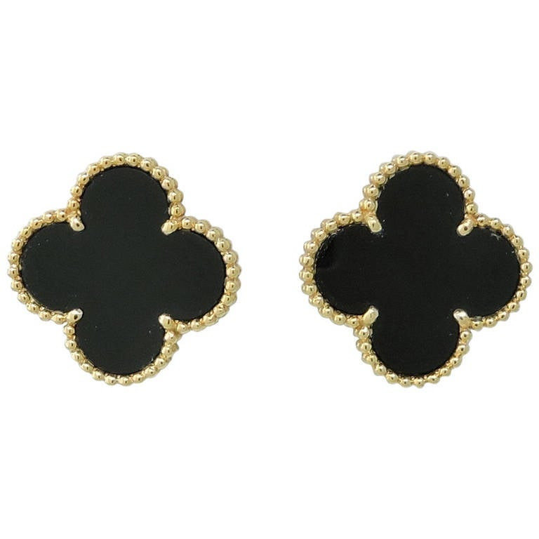 Van Cleef Earrings
 Van Cleef and Arpels Alhambra yx Gold Earrings at
