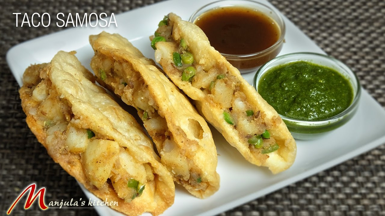 Veg Indian Appetizers
 Taco Samosa Indian Gourmet Appetizer Recipe by Manjula