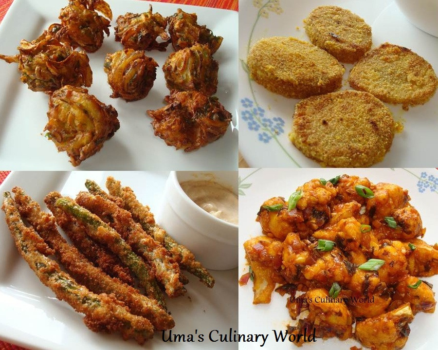 Veg Indian Appetizers
 Uma s Culinary World Ve arian