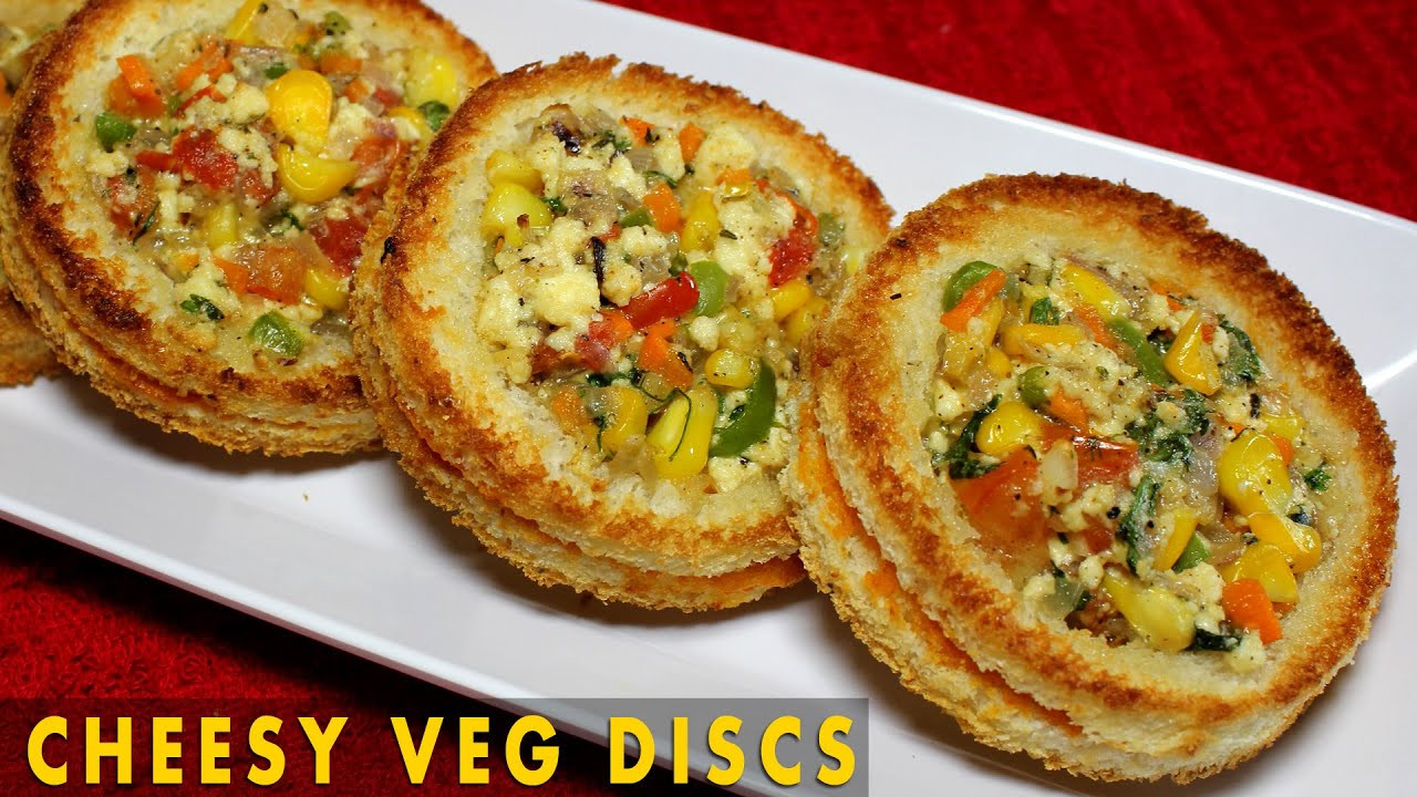 Veg Indian Appetizers
 Cheesy Veg Disc Healthy Baked Appetizer