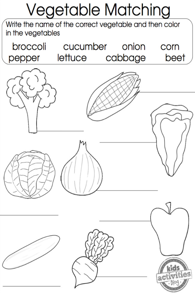 Vegetable Coloring Book Kids
 Ve able Coloring Pages Kids Activities Blog