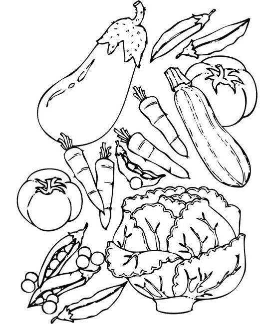 Vegetable Coloring Book Kids
 ve able coloring book pages Food