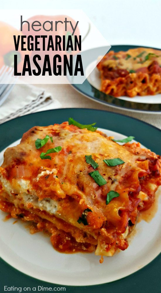 Vegetable Lasagna Recipes
 Easy Ve arian Lasagna Recipe Meatless Lasagna Everyone