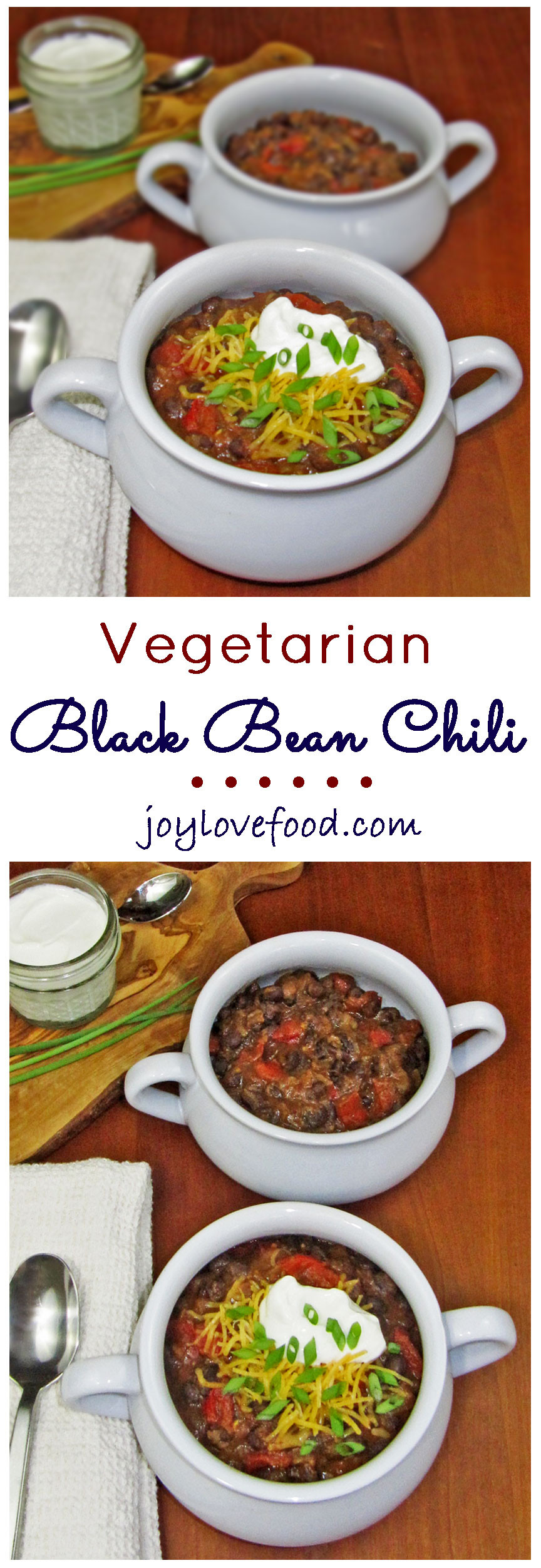 Vegetarian Black Bean Chili Recipe
 Ve arian Black Bean Chili Joy Love Food