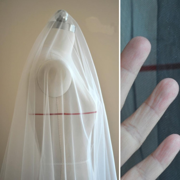 Veil Material Wedding
 designer super transparent wedding mesh fabric bridal veil