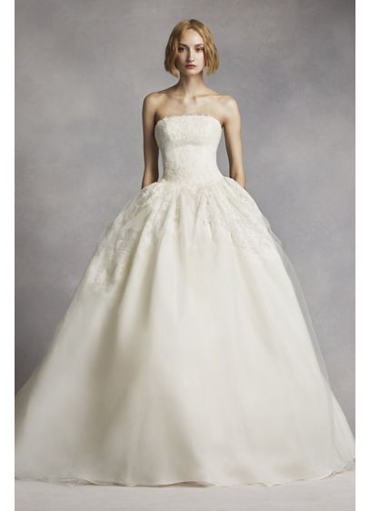 Vera Wang Wedding Dress Prices
 White by Vera Wang Twill Gazar Lace Wedding Dress