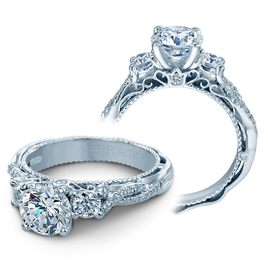 Verragio Wedding Rings
 Verragio Engagement Rings 5013R 4 GLD 0 45CTW Diamond Setting