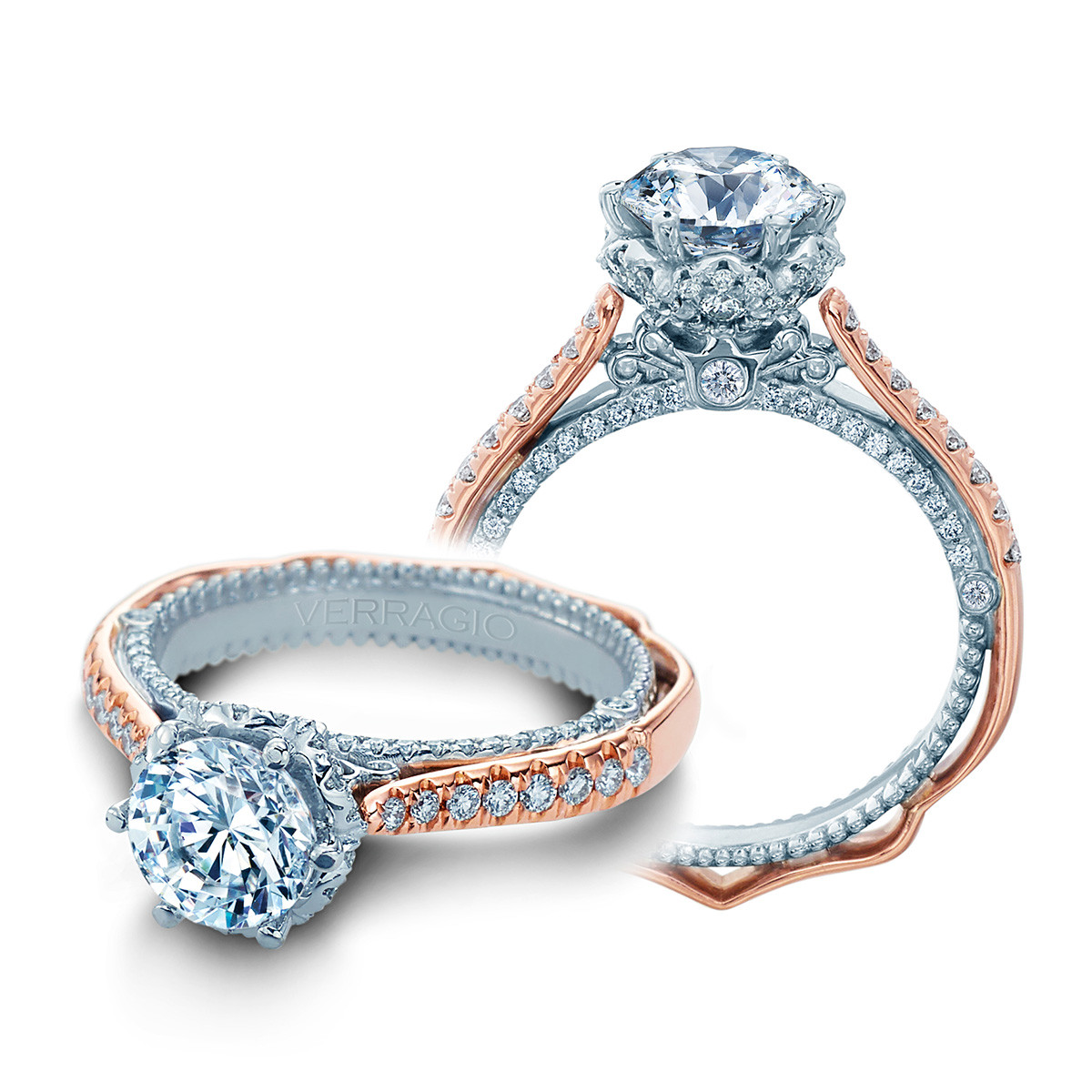 Verragio Wedding Rings
 Verragio Venetian 5070D 2RW 14 Karat Engagement Ring