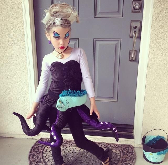 Villain Costumes DIY
 URSULA child costume DIY Homemade Disney Villians little