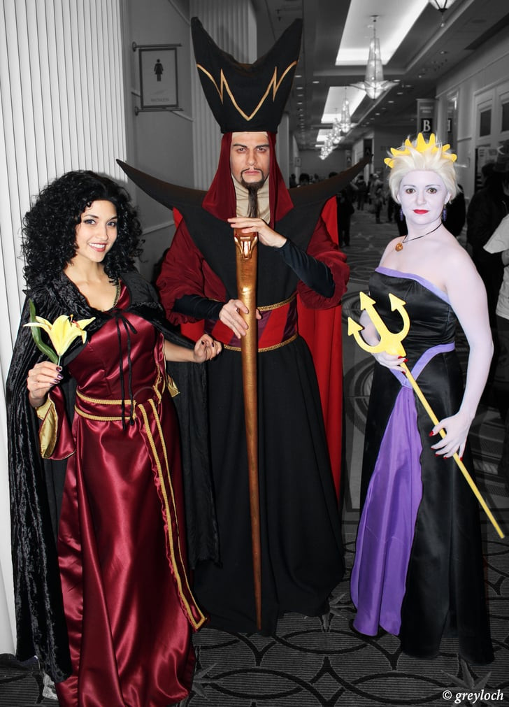 Villain Costumes DIY
 Mother Gothel Jafar and Ursula meet