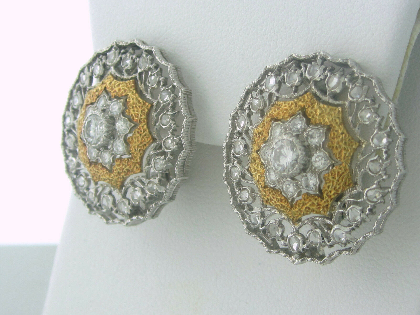 Vintage Diamond Earrings
 Vintage Mario Buccellati 18k Gold Diamond Earrings $