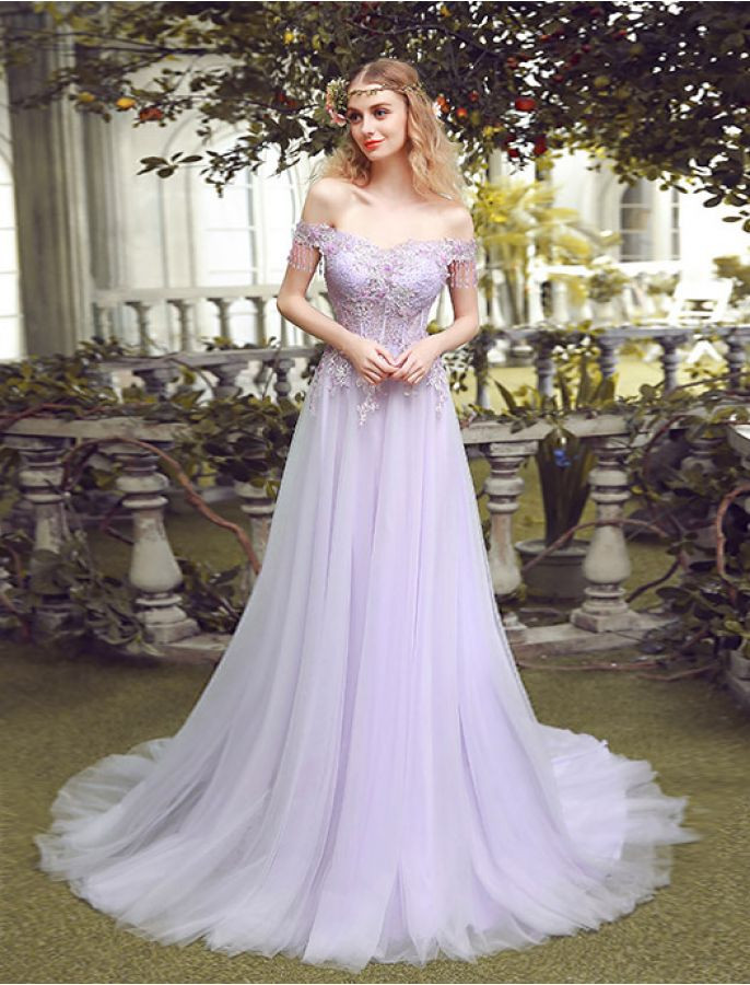 Vintage Inspired Lace Wedding Dresses
 Vintage Inspired f Shoulder Lace Prom Dress