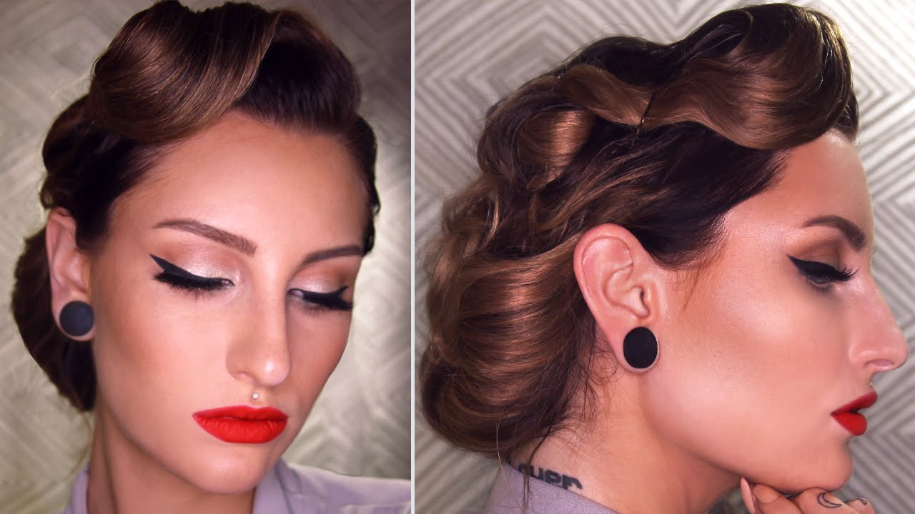 Vintage Updo Hairstyles
 50 s INSPIRED VINTAGE UPDO HAIRSTYLE TUTORIAL