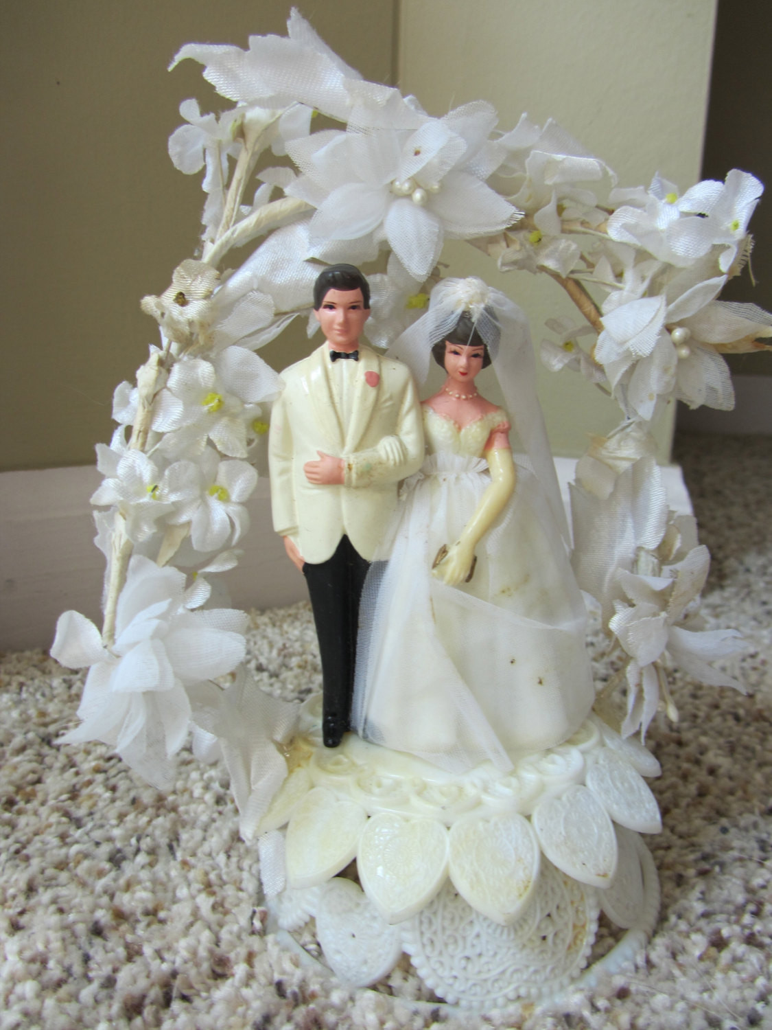 Vintage Wedding Cake Toppers
 Vintage Cake Topper Caketopper Wedding Bride Groom 1960s
