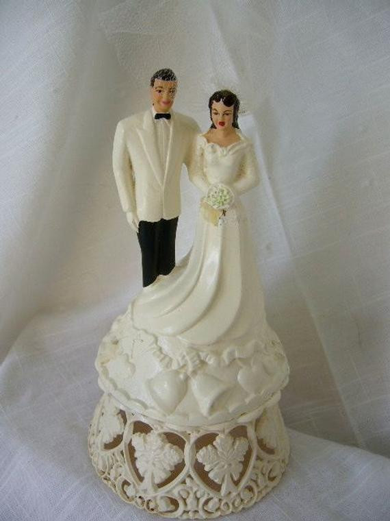 Vintage Wedding Cake Toppers
 Vintage Wedding Cake Topper 1952 Bride and Groom