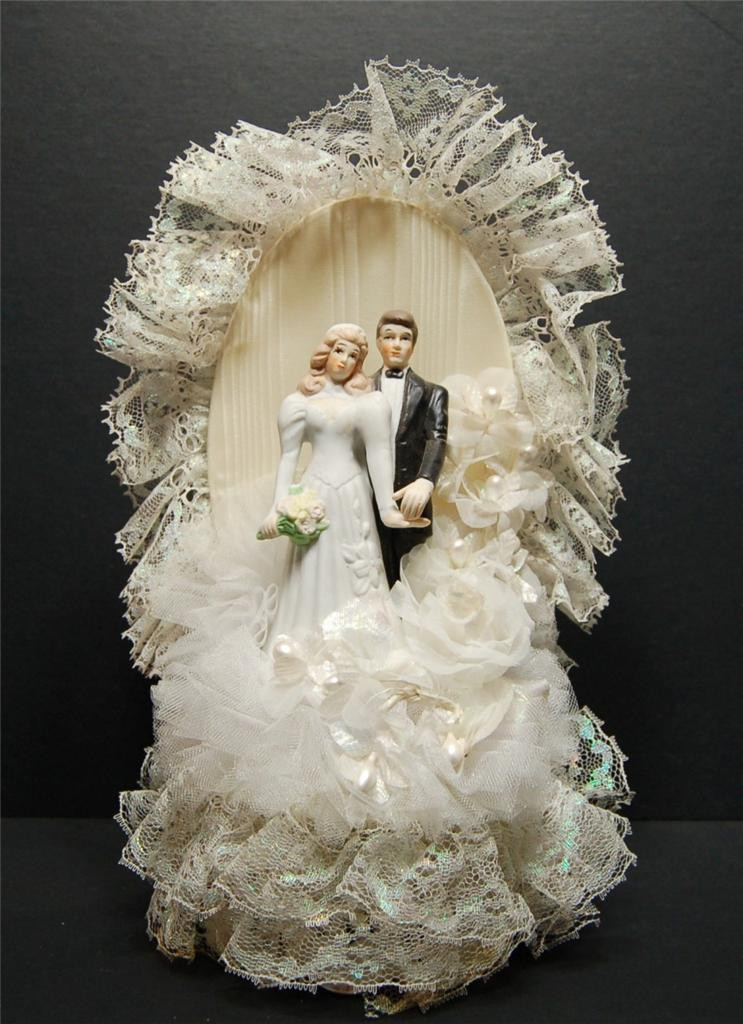 Vintage Wedding Cake Toppers
 Wedding Cake Topper Vintage Bride Groom Porcelain Figures