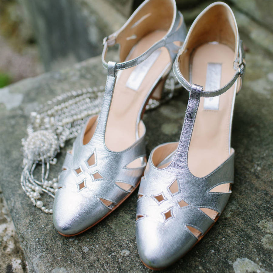 Vintage Wedding Shoes For Sale
 Rachel Simpson JASMINE ANTIQUE SILVER LEATHER