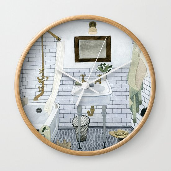 Wall Clocks For Bathroom
 In The Bathroom Wall Clock by Yuliya