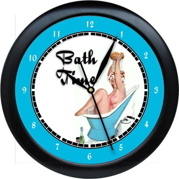 Wall Clocks For Bathroom
 Personalized Bath Time Wall Clock Fun Bathroom Decor Gift