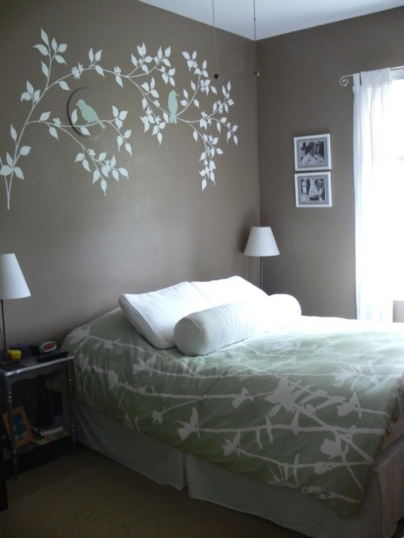 Wall Paint Ideas For Bedroom
 An Artistic Beautiful Branches Mural on Brown Teenage