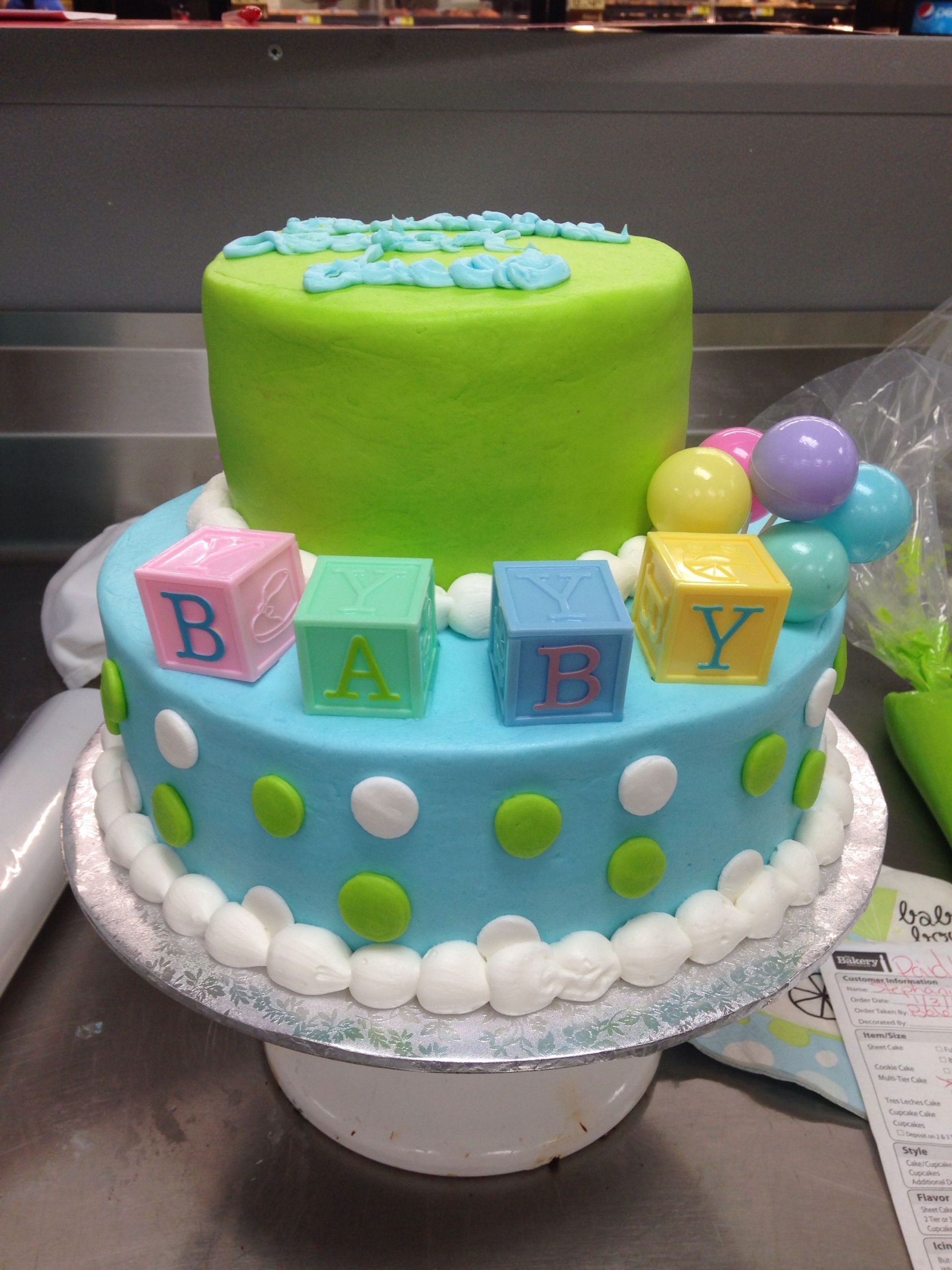 Walmart Custom Birthday Cakes
 Custom tier cake walmart cake Baby shower cake