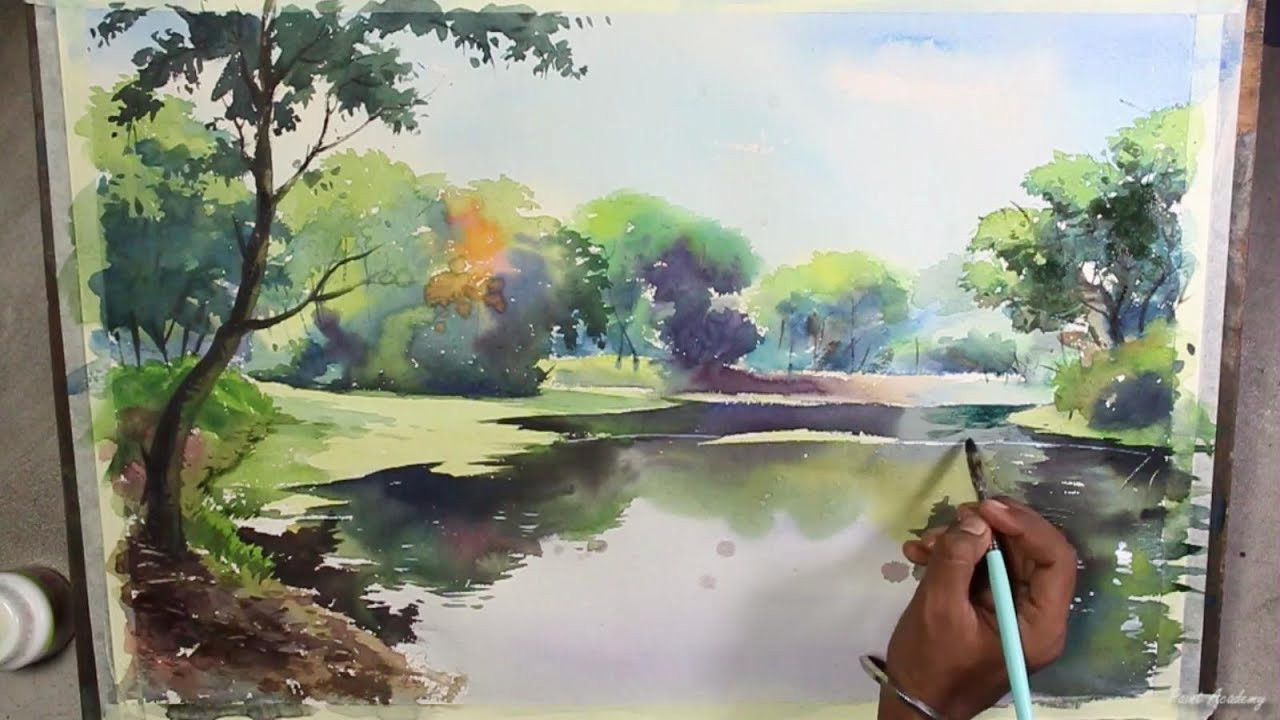 Watercolor Landscape Paintings
 Watercolor Landscape Painting Speed Art Video