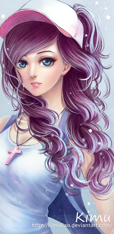 Wavy Anime Hairstyles
 wavy haired girl by kimuliao on DeviantArt