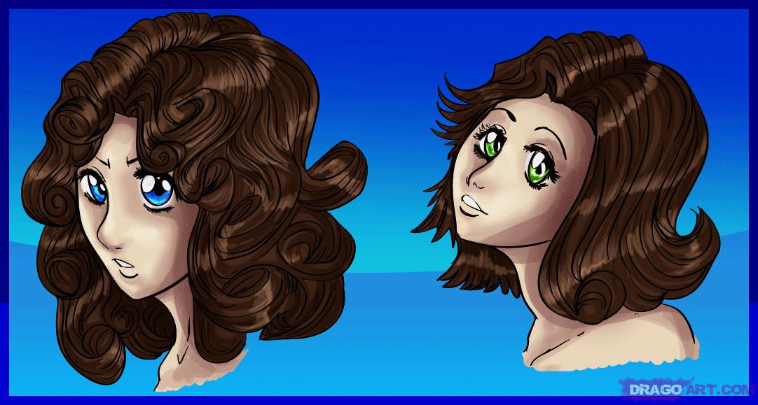 Wavy Anime Hairstyles
 How to Draw Curly Hair Anime Style Step by Step Anime