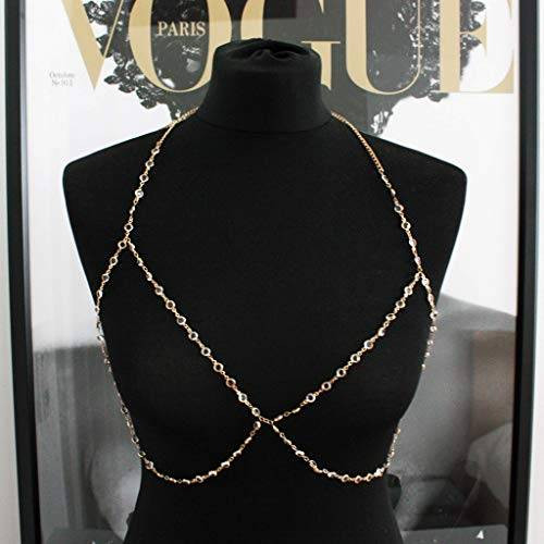 Wearing Body Jewelry
 Amazon e size chain bra Chain bralette