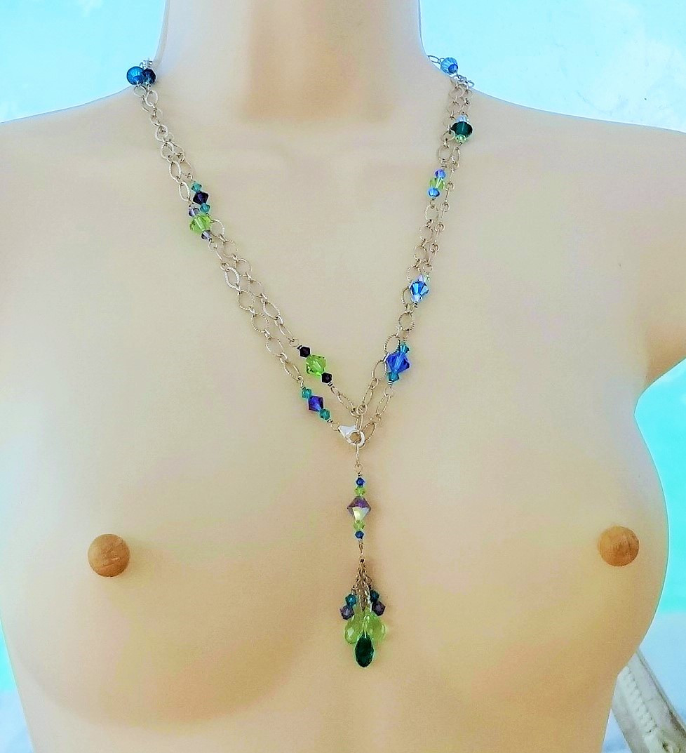Wearing Body Jewelry
 Body Belly Chain Necklace Jewelry Jewel Tones