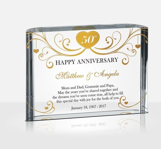 Wedding Anniversaries Gifts
 50th Golden Wedding Anniversary Gifts DIY Awards