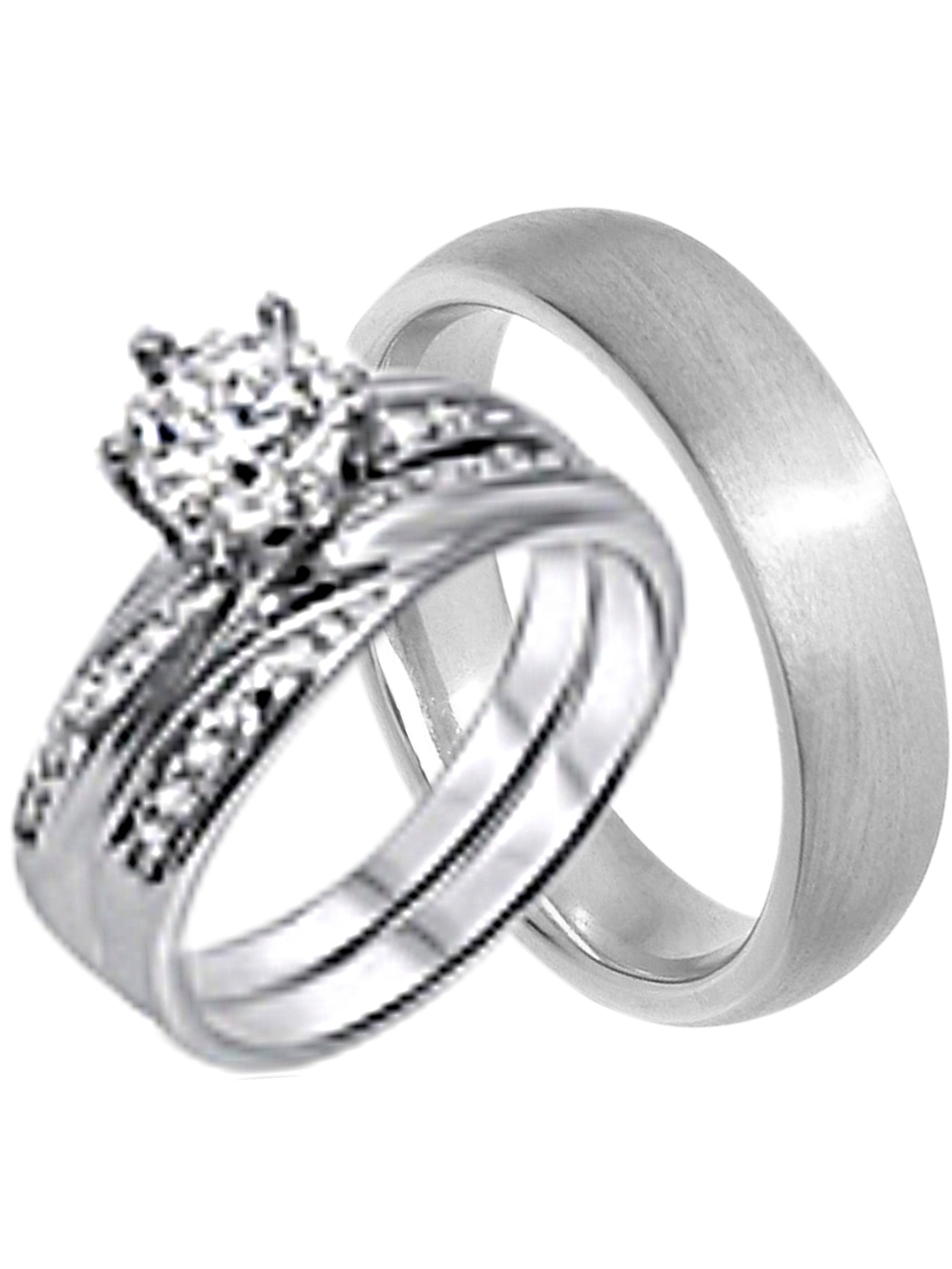 Wedding Band Sets For Him And Her
 His and Hers Wedding Ring Set Cheap Wedding Bands for Him