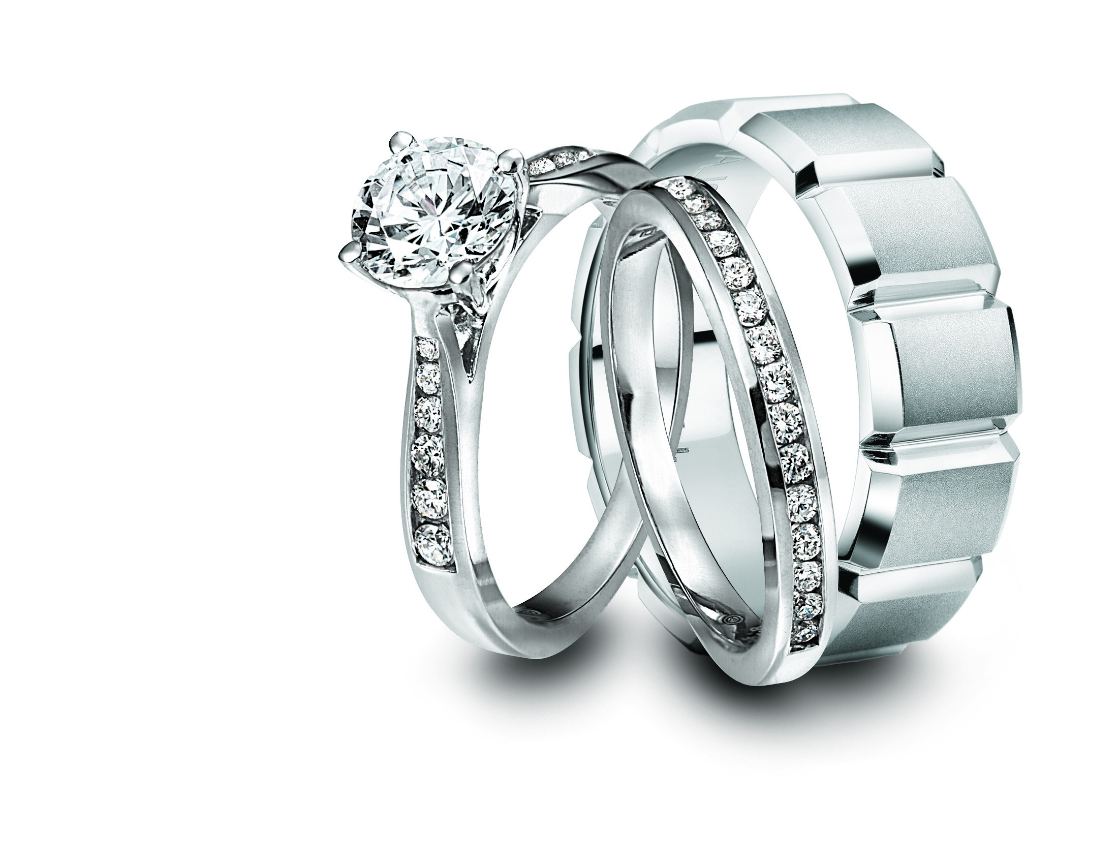 Wedding Band Sets For Him And Her
 Engagement Ring and Wedding Band Set for Him and Her Jeff