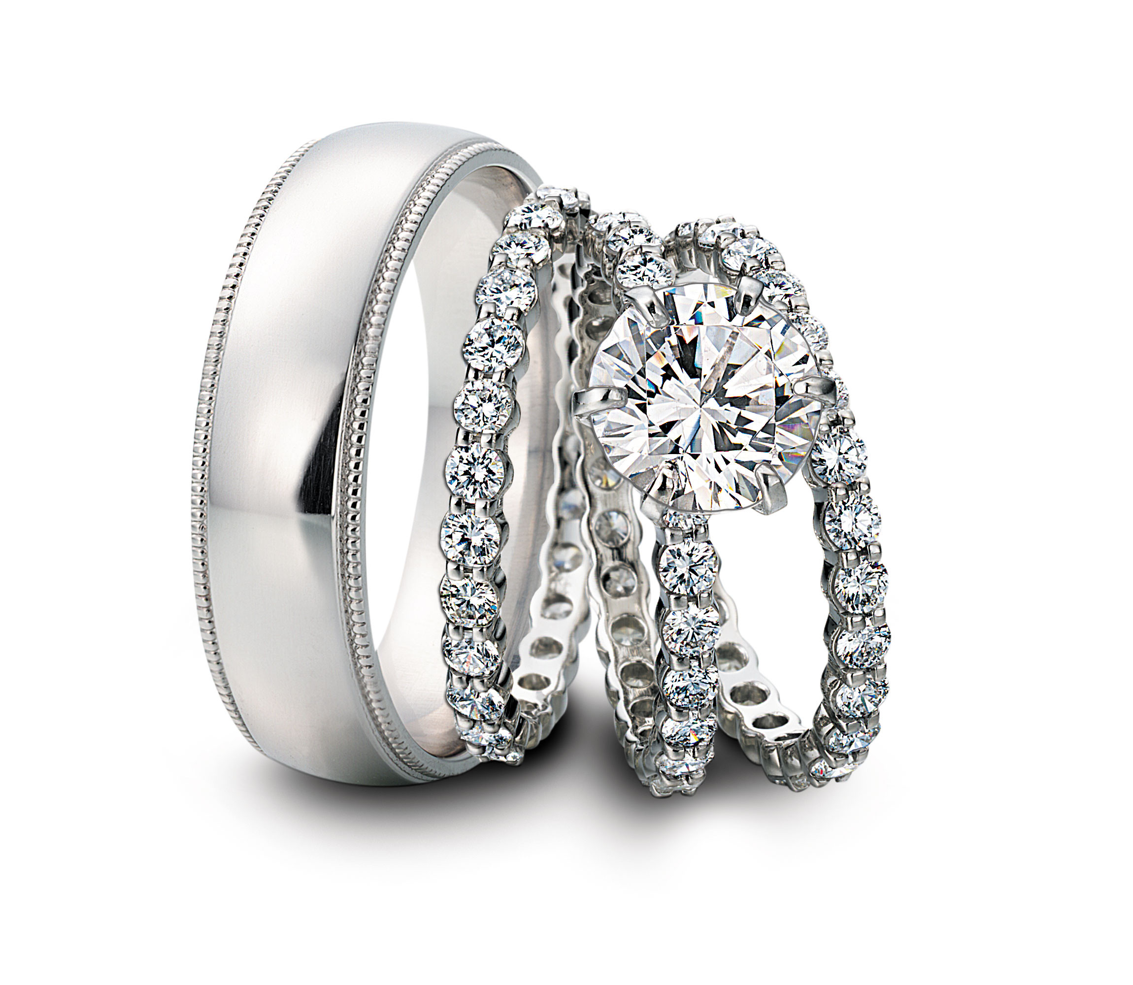 Wedding Band Sets For Him And Her
 Should my wedding band be platinum or gold