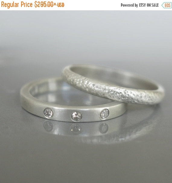 Wedding Bands On Sale
 ON SALE Modern wedding ring set Engagement by