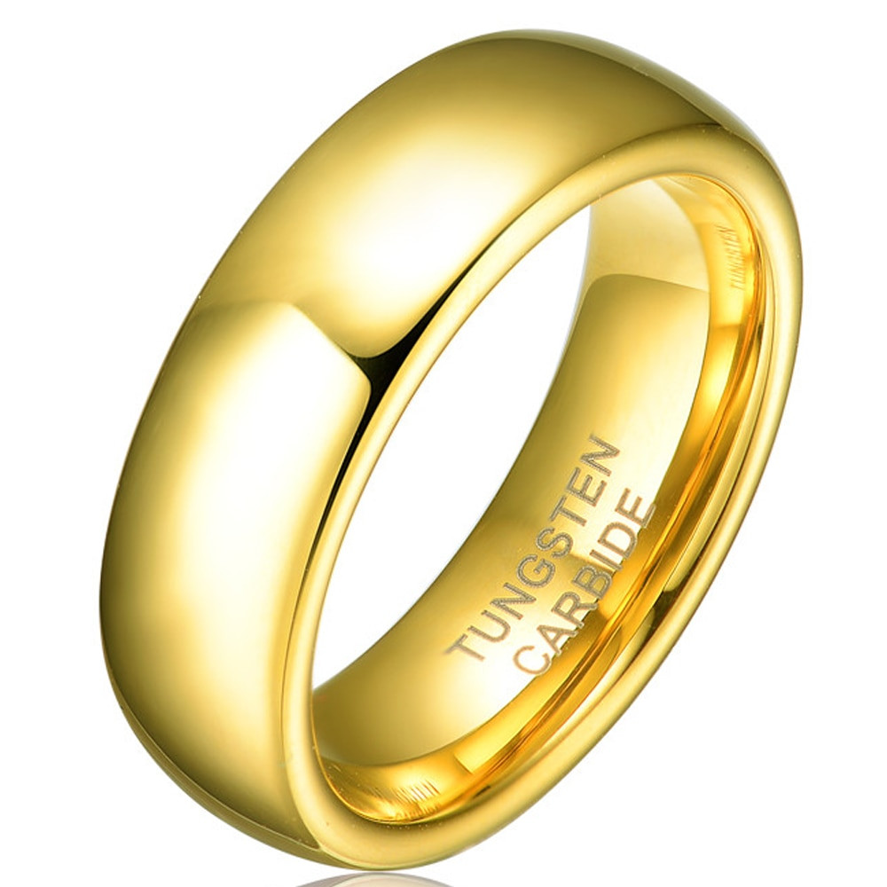 Wedding Bands On Sale
 Hot Sale in Brazil 6MM Gold Plated Tungsten Carbide